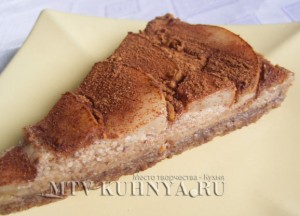 Грушевый торт с лимонным кремом без муки, готовится без нагревания Грушевый торт с лимонным кремом без муки, готовится без нагревания