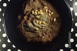 Льняная каша с медом, пищевым топинамбуром и кедровыми орешками Льняная каша с медом, пищевым топинамбуром и кедровыми орешками