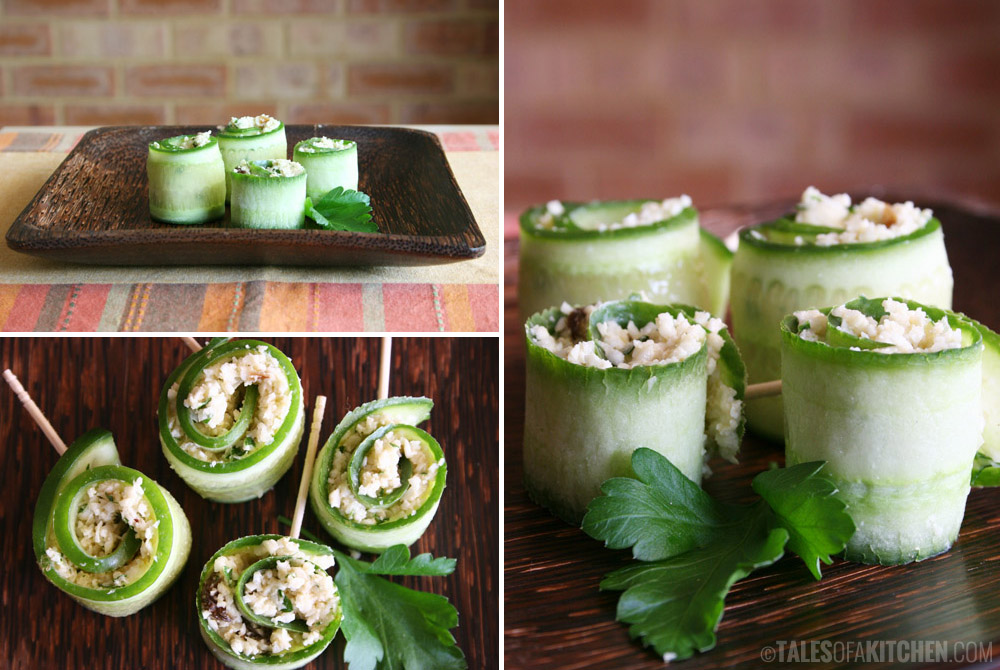 Овощные роллатини с цветной капустой и огурцом Овощные роллатини с цветной капустой и огурцом